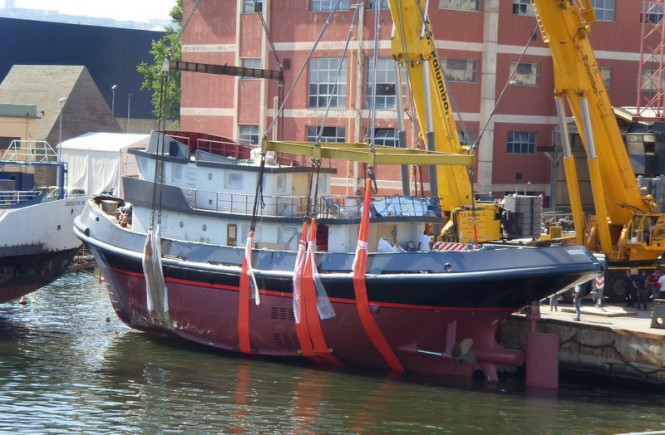 Palumbo luxury yacht Vervece at launch