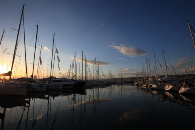 Porto San Rocco at dusk
