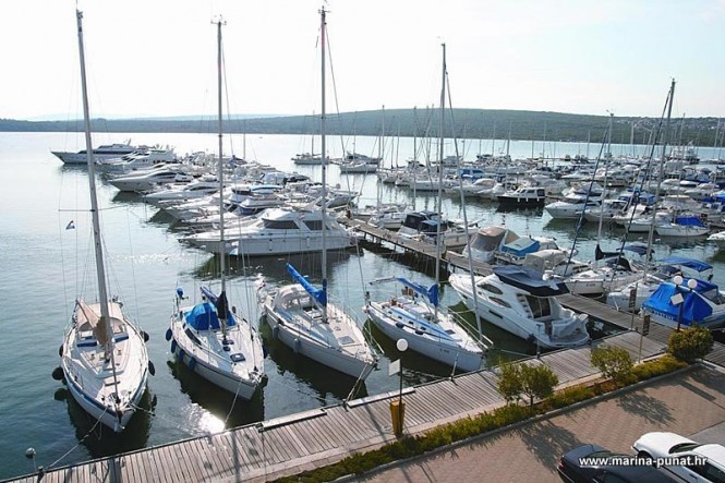 Punat Marina situated on the island of Krk in Croatia