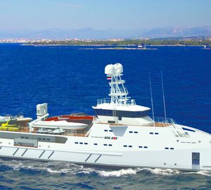 67m Amels SEA AXE 6711 superyacht support vessel GARÇON to be on display at Monaco Yacht Show
