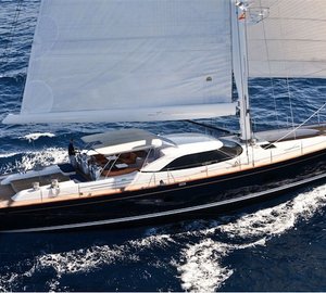 New images of the spectacular Dubois sailing yacht ALCANARA currently for sale