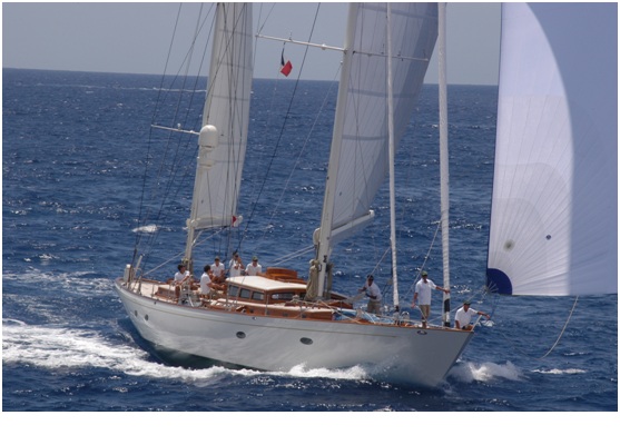 Stephens Waring designed 27m sailing yacht Bequia at the 2012 Pendennis Cup