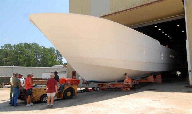 Superyacht 100 RPH coming out of lamination
