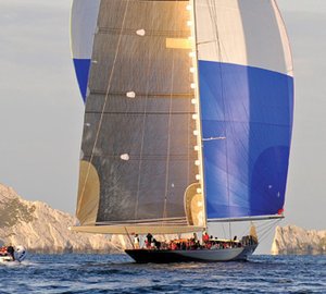 J Class Solent Regatta - Day 1: Charter yacht Ranger currently leading
