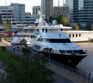 London welcomes 10 spectacular superyachts for the start of the 2012 Olympics