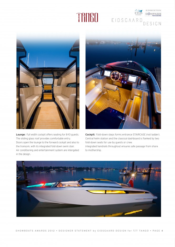 The ShowBoats Design Awards Winner - 9m Limousine yacht tender