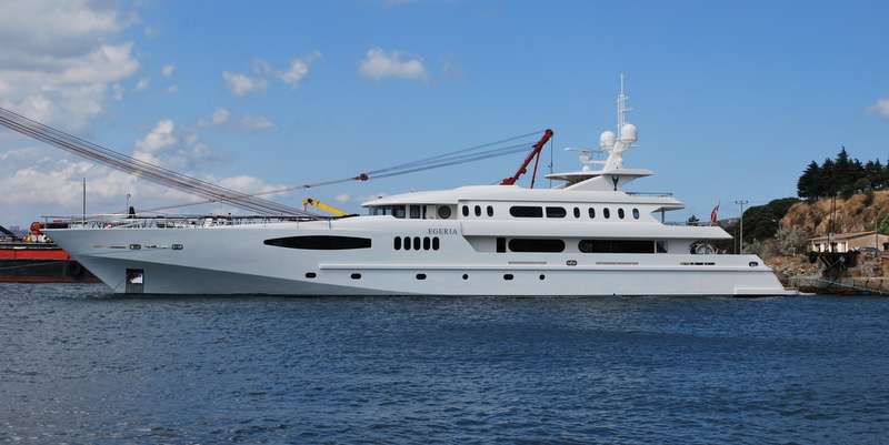 The launch of the 58m superyacht Egeria by Egeria Yachts