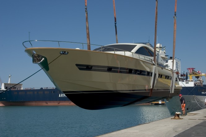 The launch of the new Cerri 86 motor yacht PACHAMAMA by Cerri Shipyard