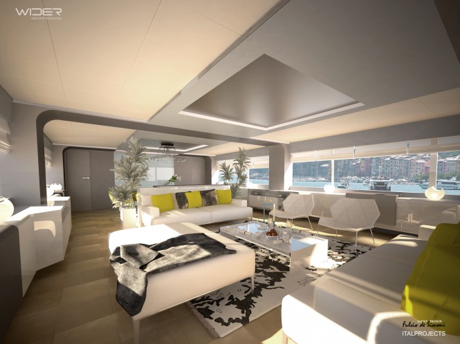 Wider 150 superyacht - Main Saloon