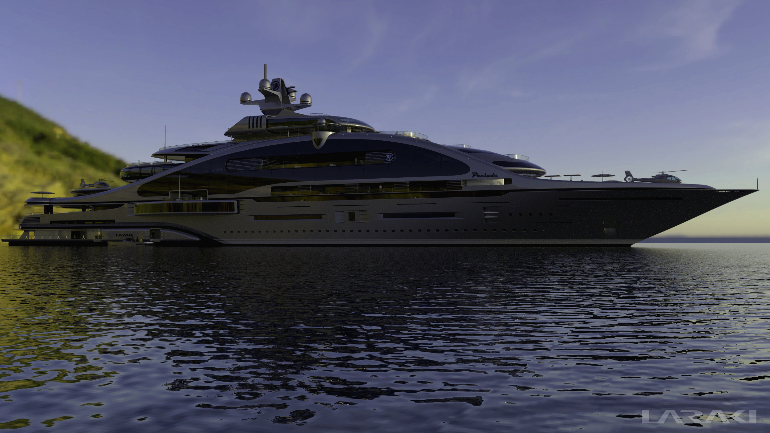 163m megayacht Prelude by Laraki Yacht Design