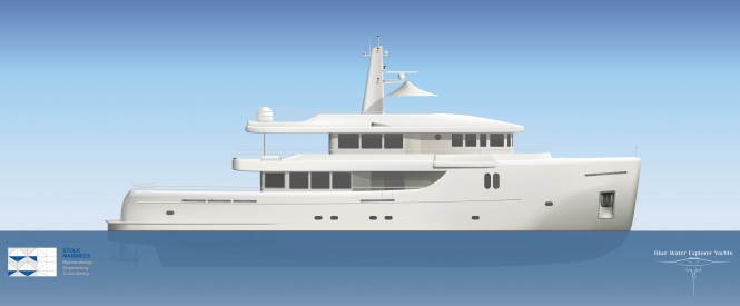 35m Bluewater explorer yacht by Stolk Marimecs - Profile view