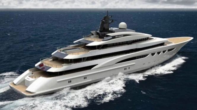 88m luxury motor yacht Quatroelle (Project Bellissimo) by Lurssen and Nuvolari Lenard