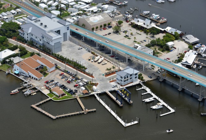 Aerial view of Diversified Yacht Services (DYS) Facility