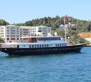 Bilgin 160 Classic luxury yacht M&M on the way to Cote d'Azur to attend the 2012 Cannes Boat Show