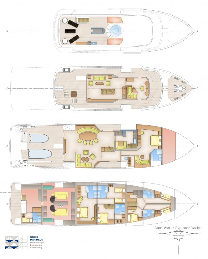 Bluewater superyacht by Stolk Marimecs - Layout