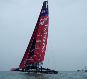 ETNZ’s first AC72 catamaran yacht New Zealand wing by Southern Spars completed
