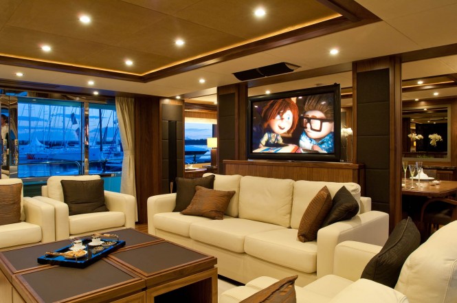 Entertainment system by SELEX Elsag Yacht Technologies aboard a luxury superyacht