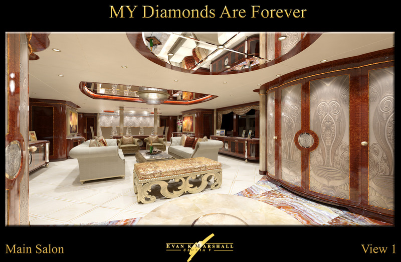 FB253 superyacht Diamonds Are Forever Main salon