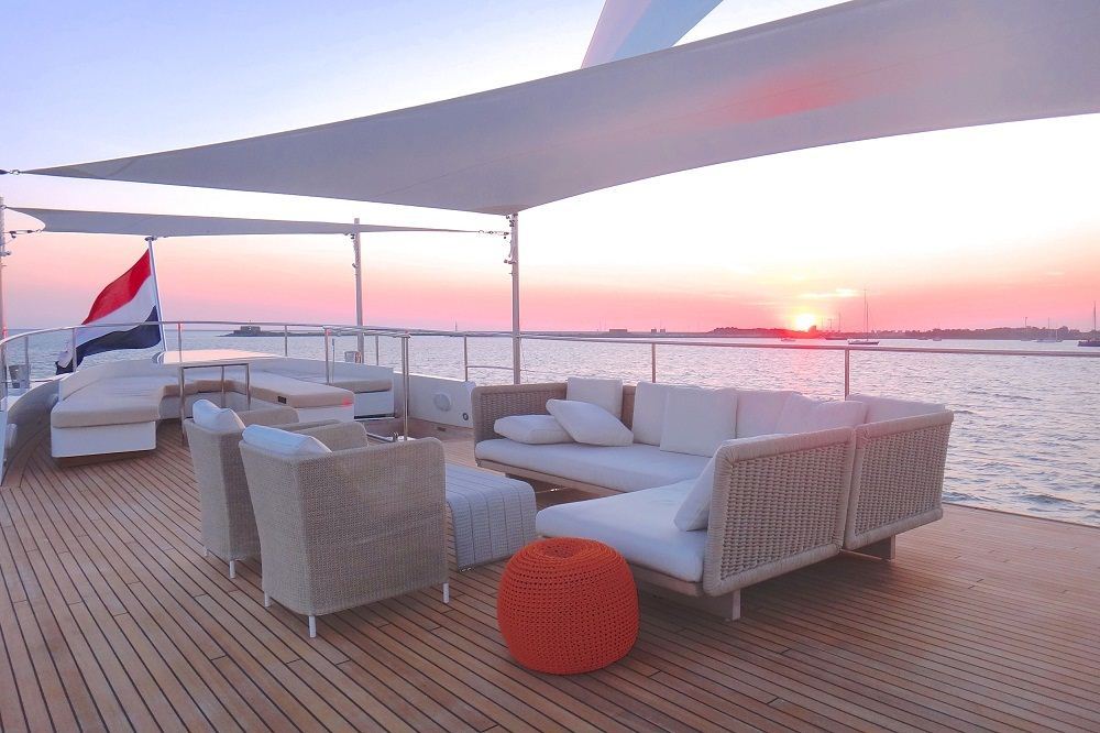 Feadship motor yacht SULTANA Sundeck after her refit