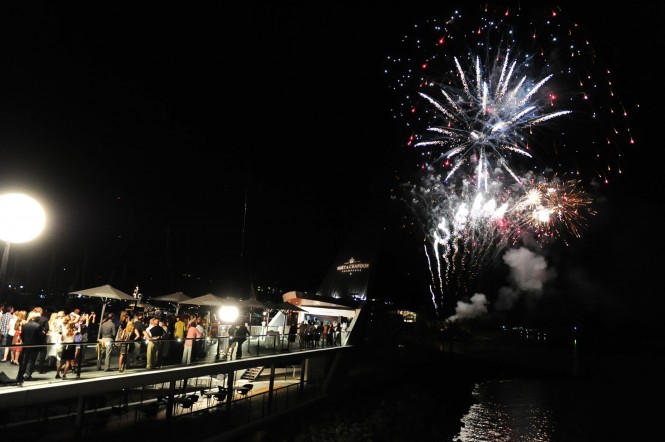 Firework displays during the Audi Hamilton Island Race Week 2012 Welcome Party - Photo by Belinda Rolland