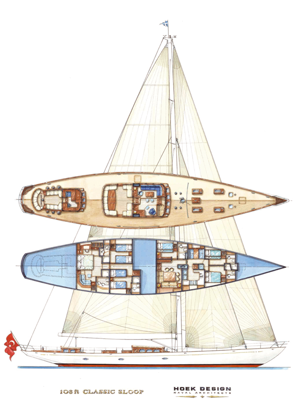 Hoek designed sailing yacht Simba - Image courtesy of Hoek Design