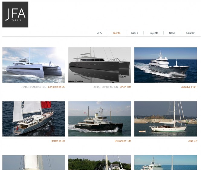 JFA Yachts - New website - Yacht Gallery