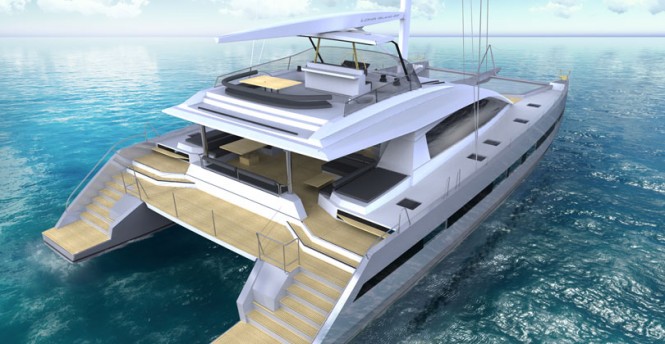 Long Island 85 superyacht - rear view