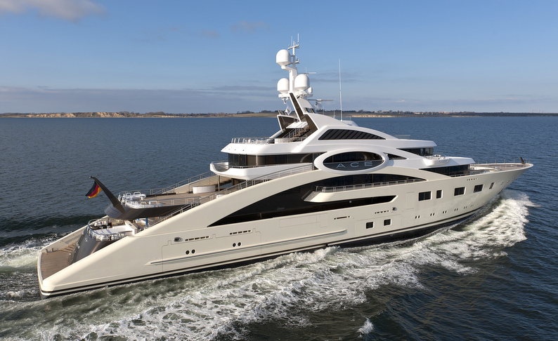 Lurssen superyacht ACE  Photo by Klaus Jordan