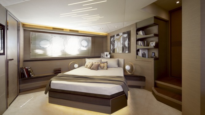 Luxurious cabins aboard Monte Carlo Yacht 70