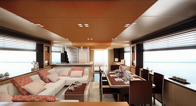 Luxury yacht Magellano 76 - Salon