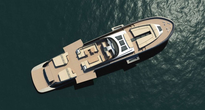 Motor Yacht tender Continental 100 by CNM from above