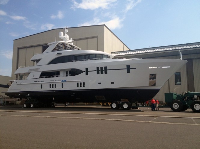 Ocean Alexander 120 Tri Level Yacht at Christensen Shipyard - Image courtesy of Ocean Alexander