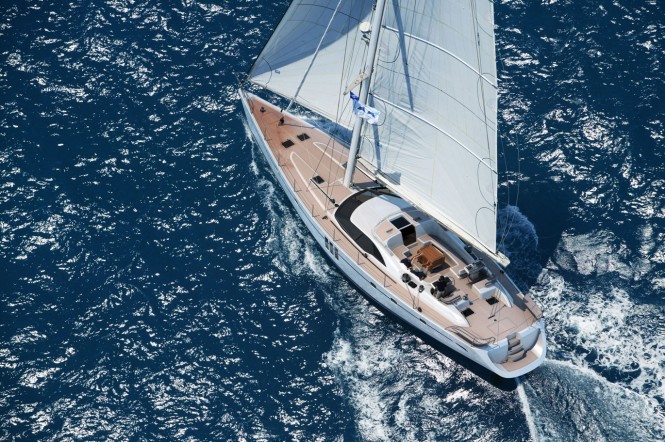 Oyster 725 yacht by Oyster Yachts - view from above