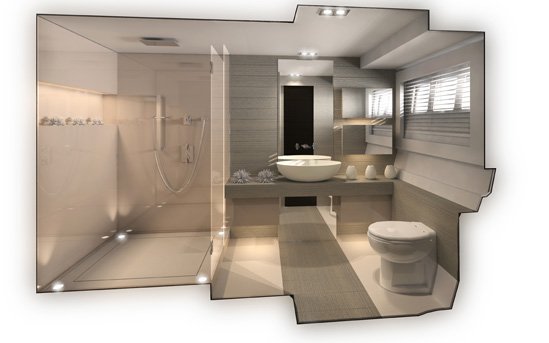 Pearl 75 yacht - Bathroom