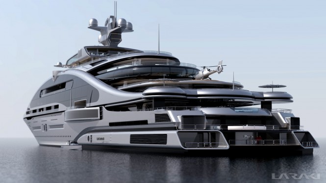 Prelude superyacht - rear view
