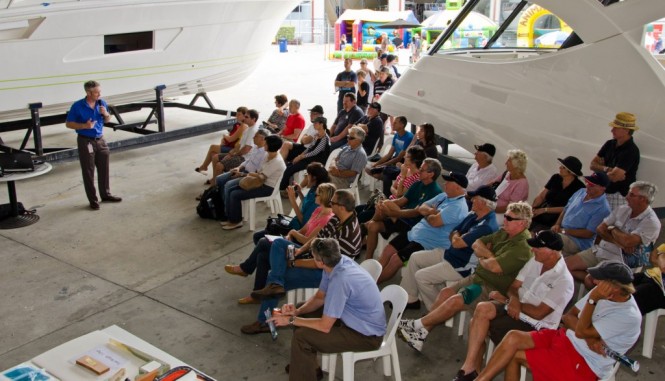 Riviera's boat design construction and insight was a real hit with the crowds