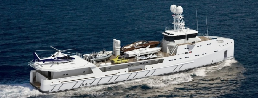 SEA AXE 6711 GARÇON by Amels to be support vessel to the 87m Lurssen megayacht ACE