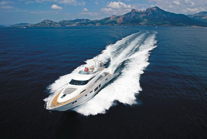 Squadron 78 Custom superyacht by Fairline Boats running