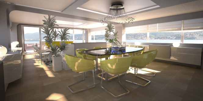 Superyacht Wider 150' - Dining