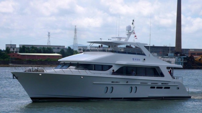The newest Bravo 88 superyacht Lauderdale Bound under sea trials - Image courtesy of Cheoy Lee