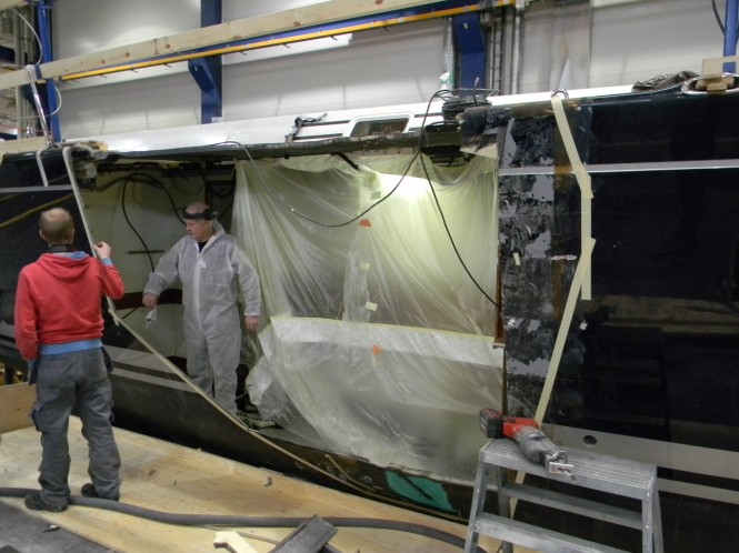 This re-fit was split into distinct phases (c) Nautor's Swan 2012 This re-fit was split into distinct phases (c) Nautor's Swan 2012