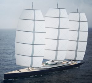 Luxury yacht concepts by Ken Freivokh and Dykstra based on the 88m Perini Navi charter yacht MALTESE FALCON