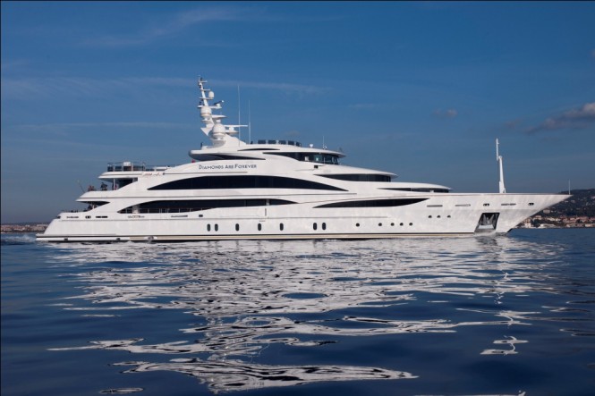 61m megayacht Diamonds are Forever by Benetti Yachts - the largest vessel on display in Cannes