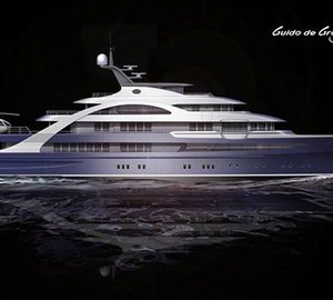 The first image of the 65m Motor Yacht designed by Guido de Groot