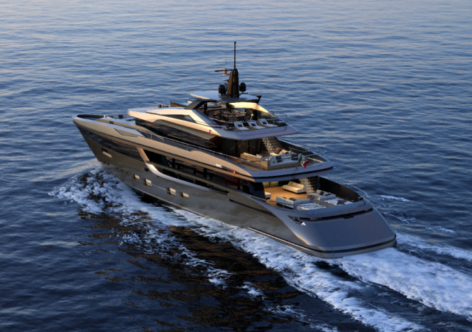 Luxury yacht Project M50 designed by Hot Lab for Mondo Marine