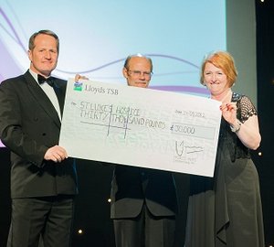 A donation of £30,000 by Princess Yachts marks the 30th anniversary of St. Luke's Hospice Plymouth