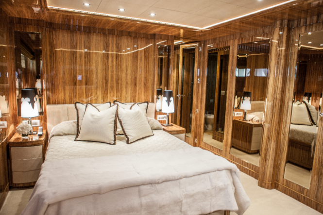 Accommodation aboard Mondo Marine luxury yacht OKKO - Image courtesy of Mondo Marine