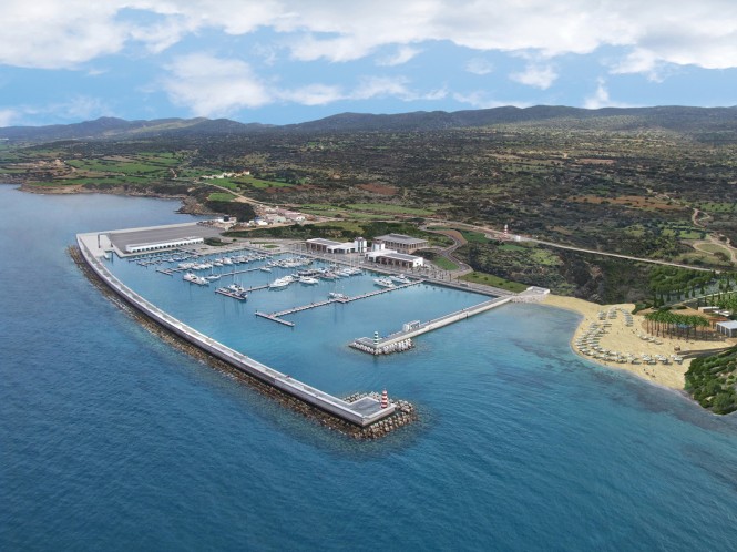 Aerial view of the Karpaz Gate Marina