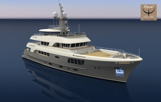 Alloy Yachts explorer yacht AY44 currently under construction - Image courtesy of Alloy Yachts