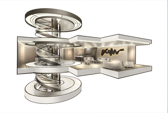 Interior design, styling & decoration by Newcruise for the 138m megayacht Balaena